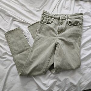 Free People Pale Green Jeans Size 28